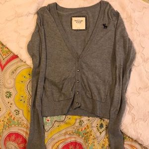 Grey A&F cardigan